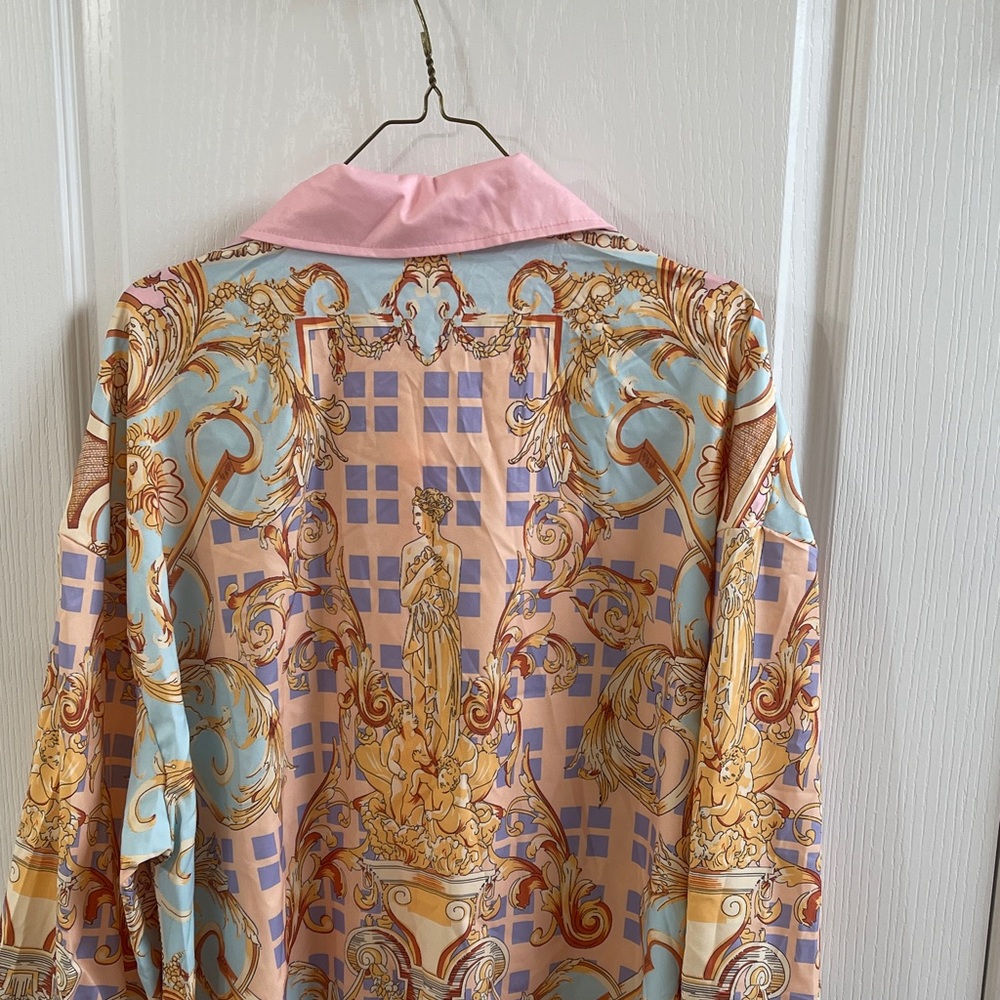 Elegant Pink and Gold Women's Shirt and Pants - Picture 4 of 7